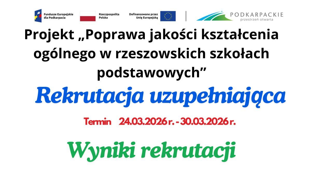 Rekrutacja uzupełniająca do zajęć projektowych - wyniki